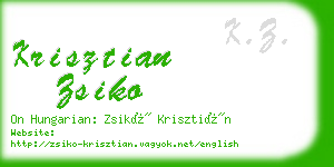 krisztian zsiko business card